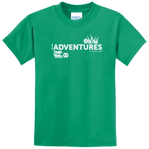 CampVentures Youth T-Shirt - White Imprint (KA-PC55Y-CV-W) image thumbnail