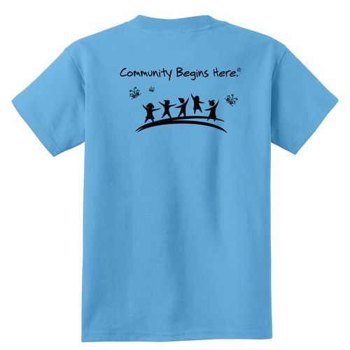 Community Begins Here Youth T-Shirt - Black Imprint (KA-PC54Y-COMM-B) image thumbnail