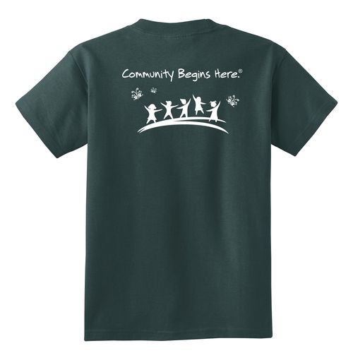Community Begins Here Youth T-Shirt - White Imprint (KA-PC54Y-COMM-W) image thumbnail