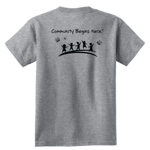 Community Begins Here Youth T-Shirt - Black Imprint (KA-PC54Y-COMM-B) image thumbnail