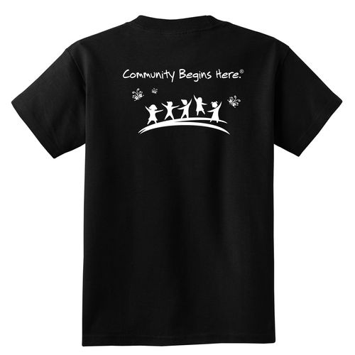Community Begins Here Youth T-Shirt - White Imprint (KA-PC54Y-COMM-W) image thumbnail