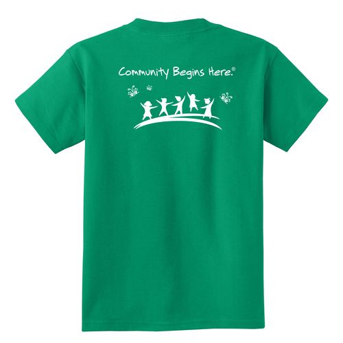 Community Begins Here Youth T-Shirt - White Imprint (KA-PC54Y-COMM-W) image thumbnail