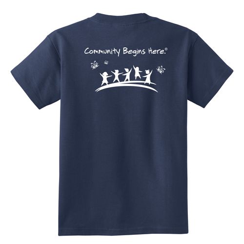 Community Begins Here Youth T-Shirt - White Imprint (KA-PC54Y-COMM-W) image thumbnail