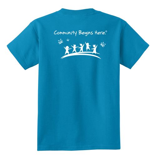 Community Begins Here Youth T-Shirt - White Imprint (KA-PC54Y-COMM-W) image thumbnail