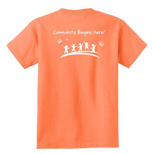 Community Begins Here Youth T-Shirt - White Imprint (KA-PC54Y-COMM-W) image thumbnail