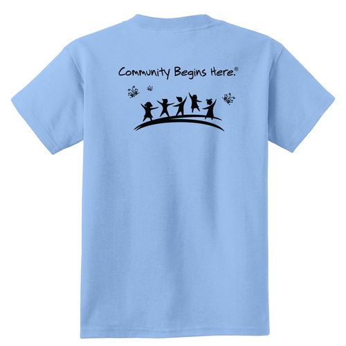 Community Begins Here Youth T-Shirt - Black Imprint (KA-PC54Y-COMM-B) image thumbnail