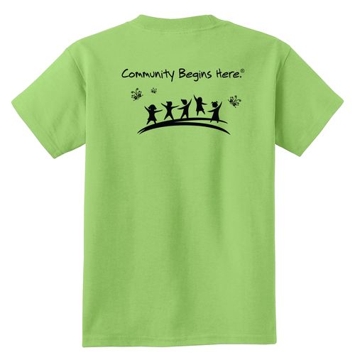 Community Begins Here Youth T-Shirt - Black Imprint (KA-PC54Y-COMM-B) image thumbnail