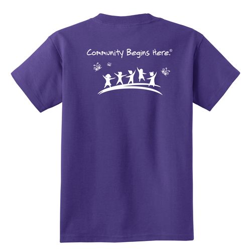 Community Begins Here Youth T-Shirt - White Imprint (KA-PC54Y-COMM-W) image thumbnail