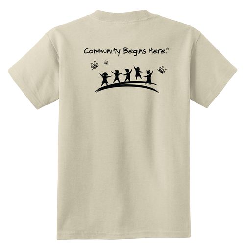 Community Begins Here Youth T-Shirt - Black Imprint (KA-PC54Y-COMM-B) image thumbnail
