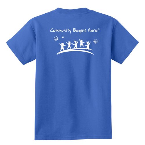 Community Begins Here Youth T-Shirt - White Imprint (KA-PC54Y-COMM-W) image thumbnail