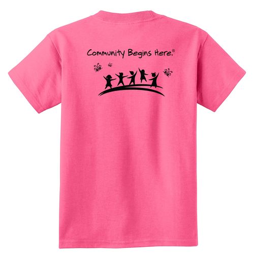 Community Begins Here Youth T-Shirt - Black Imprint (KA-PC54Y-COMM-B) image thumbnail