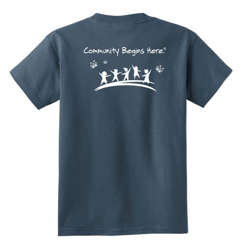 Community Begins Here Youth T-Shirt - White Imprint (KA-PC54Y-COMM-W) image thumbnail