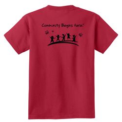 Image of Community Begins Here Youth T-Shirt - Black Imprint (KA-PC54Y-COMM-B)