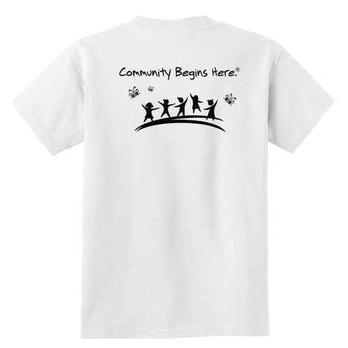 Community Begins Here Youth T-Shirt - Black Imprint (KA-PC54Y-COMM-B) image thumbnail