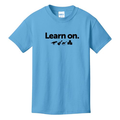 Learn On. Youth T-Shirt - Black Imprint (KA-PC54Y-LEARN-B) image thumbnail