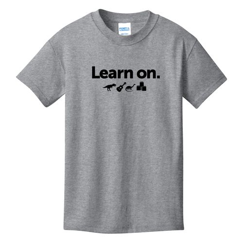 Learn On. Youth T-Shirt - Black Imprint (KA-PC54Y-LEARN-B) image thumbnail