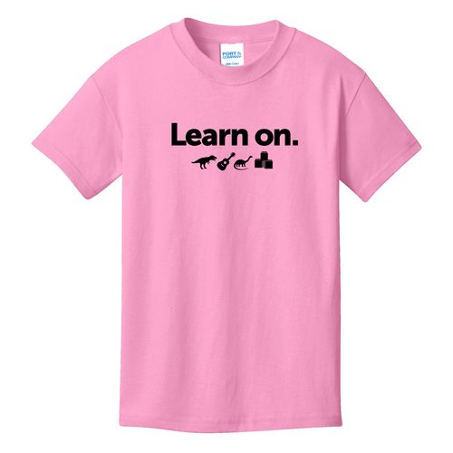 Learn On. Youth T-Shirt - Black Imprint (KA-PC54Y-LEARN-B) image thumbnail