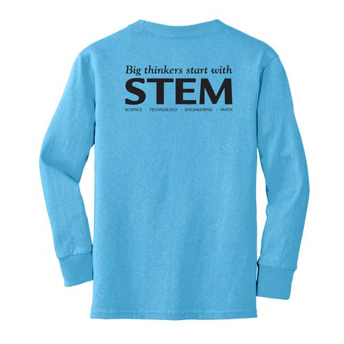 STEM Youth Long Sleeve T-Shirt - Black Imprint (KA-PC54YLS-STEM-B) image thumbnail
