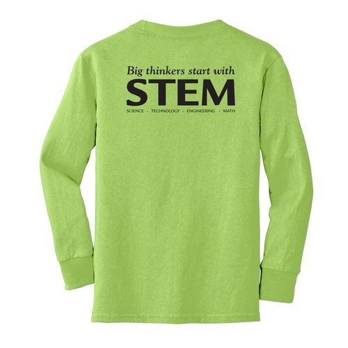 STEM Youth Long Sleeve T-Shirt - Black Imprint (KA-PC54YLS-STEM-B) image thumbnail