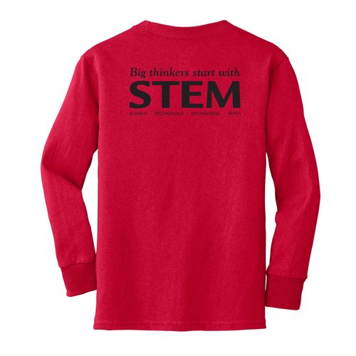 STEM Youth Long Sleeve T-Shirt - Black Imprint (KA-PC54YLS-STEM-B) image thumbnail