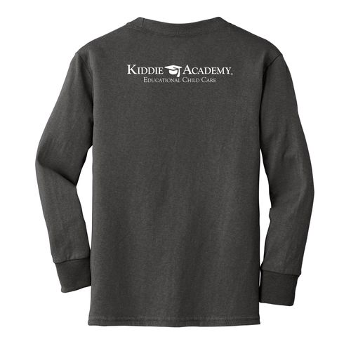 Learn On. Youth Long Sleeve T-Shirt - White Imprint (KA-PC54YLS-LEARN-W) image thumbnail
