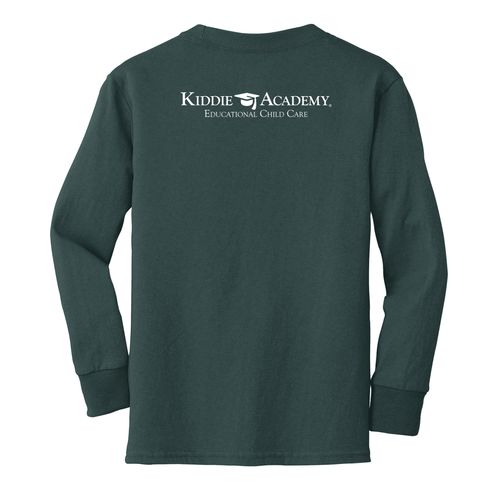 Learn On. Youth Long Sleeve T-Shirt - White Imprint (KA-PC54YLS-LEARN-W) image thumbnail