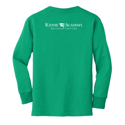 Learn On. Youth Long Sleeve T-Shirt - White Imprint (KA-PC54YLS-LEARN-W) image thumbnail