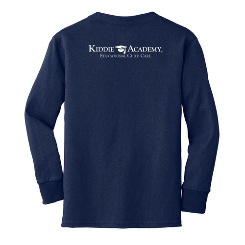 Learn On. Youth Long Sleeve T-Shirt - White Imprint (KA-PC54YLS-LEARN-W) image thumbnail