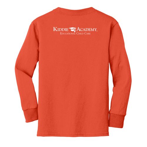 Learn On. Youth Long Sleeve T-Shirt - White Imprint (KA-PC54YLS-LEARN-W) image thumbnail
