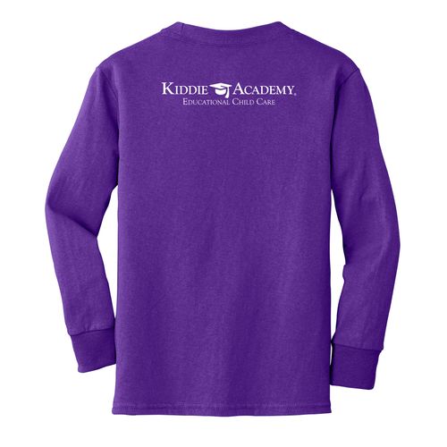 Learn On. Youth Long Sleeve T-Shirt - White Imprint (KA-PC54YLS-LEARN-W) image thumbnail