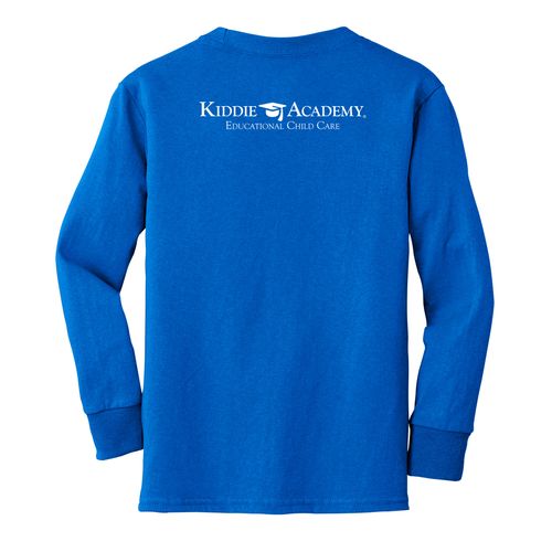 Learn On. Youth Long Sleeve T-Shirt - White Imprint (KA-PC54YLS-LEARN-W) image thumbnail