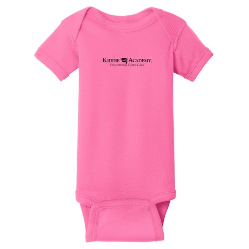 Infant Short Sleeve Baby Rib Bodysuit - Black Imprint (KA-RS4400-B) image thumbnail
