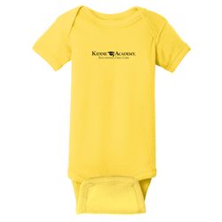 Image of Infant Short Sleeve Baby Rib Bodysuit - Black Imprint (KA-RS4400-B)
