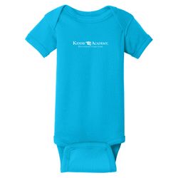 Image of Infant Short Sleeve Baby Rib Bodysuit - White Imprint (KA-RS4400-W)