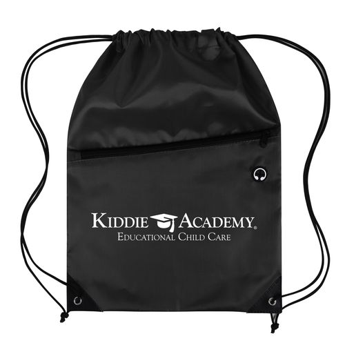 Drawstring Backpack with Front Zipper Pocket (KA-123921) image thumbnail