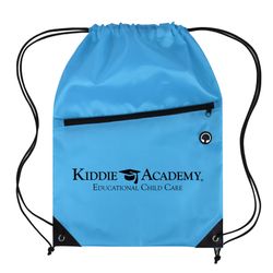 Image of Drawstring Backpack with Front Zipper Pocket (KA-123921)