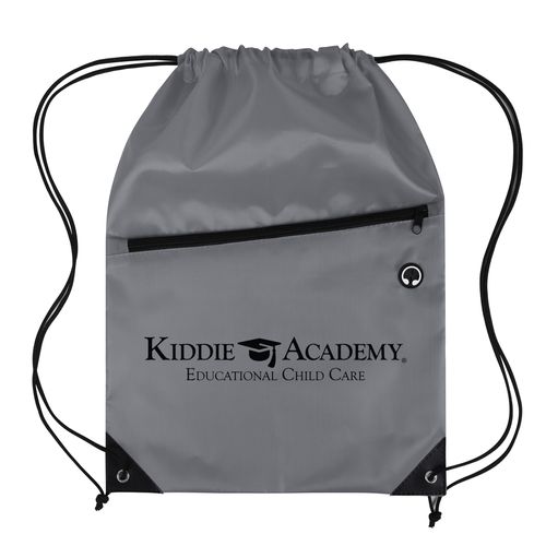 Drawstring Backpack with Front Zipper Pocket (KA-123921) image thumbnail