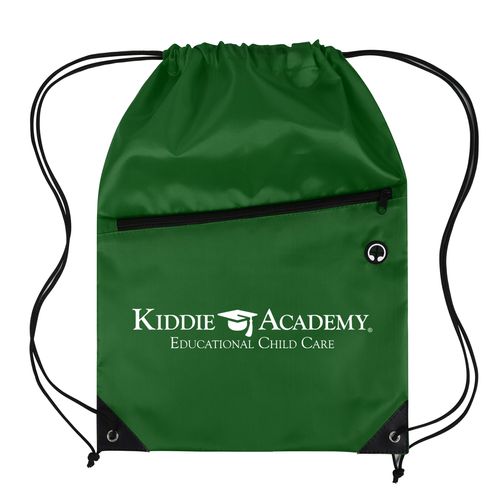 Drawstring Backpack with Front Zipper Pocket (KA-123921) image thumbnail