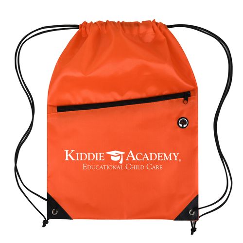 Drawstring Backpack with Front Zipper Pocket (KA-123921) image thumbnail