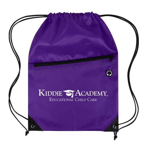 Drawstring Backpack with Front Zipper Pocket (KA-123921) image thumbnail