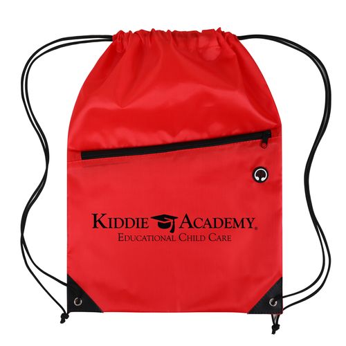 Drawstring Backpack with Front Zipper Pocket (KA-123921) image thumbnail