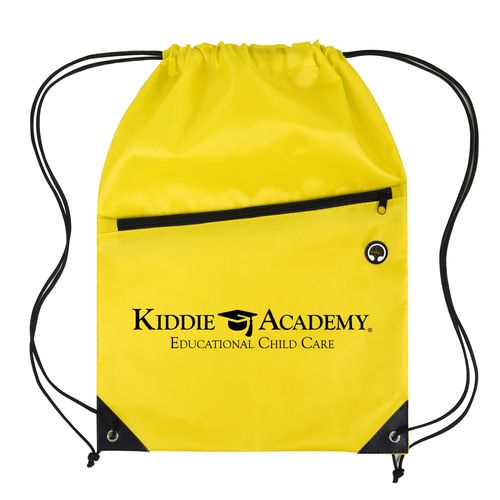 Drawstring Backpack with Front Zipper Pocket (KA-123921) image thumbnail