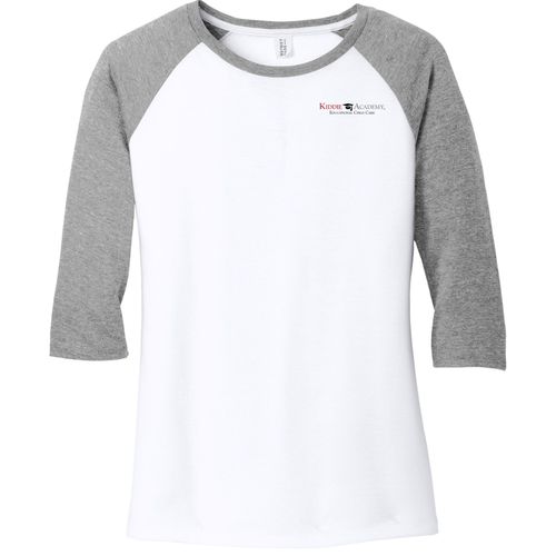 District Women's Perfect Tri 3/4-Sleeve Raglan (KA-DM136L) image thumbnail