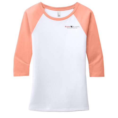 District Women's Perfect Tri 3/4-Sleeve Raglan (KA-DM136L) image thumbnail