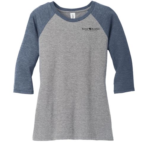 District Women's Perfect Tri 3/4-Sleeve Raglan (KA-DM136L) image thumbnail