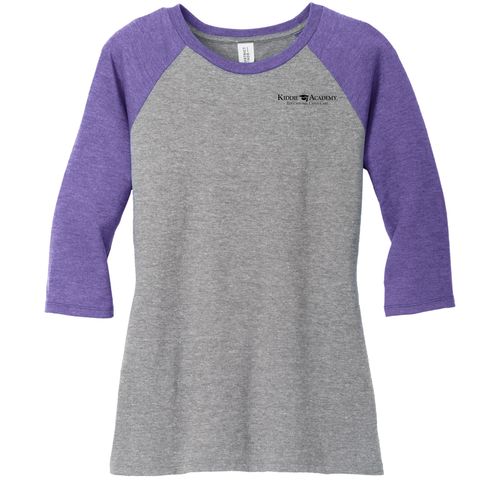 District Women's Perfect Tri 3/4-Sleeve Raglan (KA-DM136L) image thumbnail