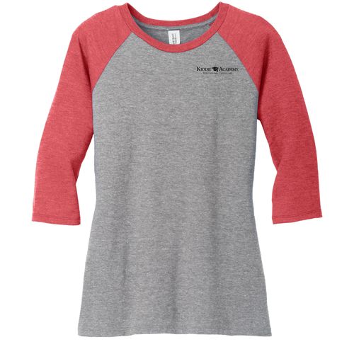 District Women's Perfect Tri 3/4-Sleeve Raglan (KA-DM136L) image thumbnail