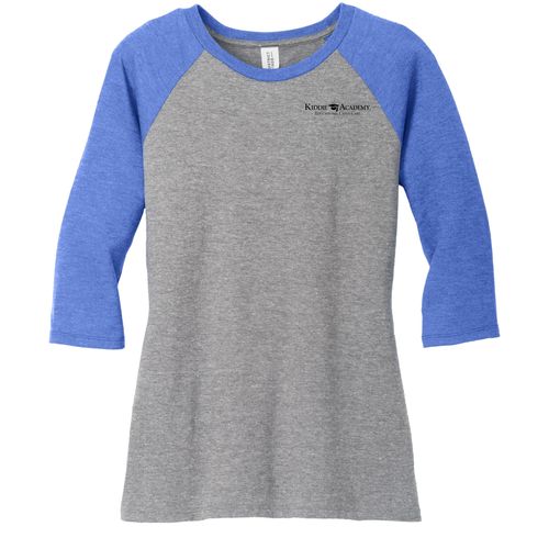 District Women's Perfect Tri 3/4-Sleeve Raglan (KA-DM136L) image thumbnail