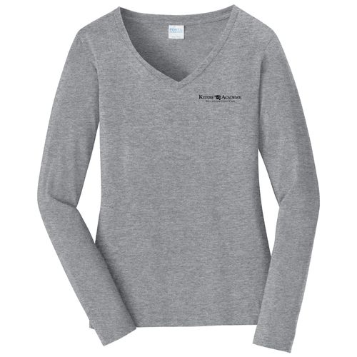 Port & Company Women's Long Sleeve Fan Favorite V-Neck Tee (KA-LPC450VLS) image thumbnail