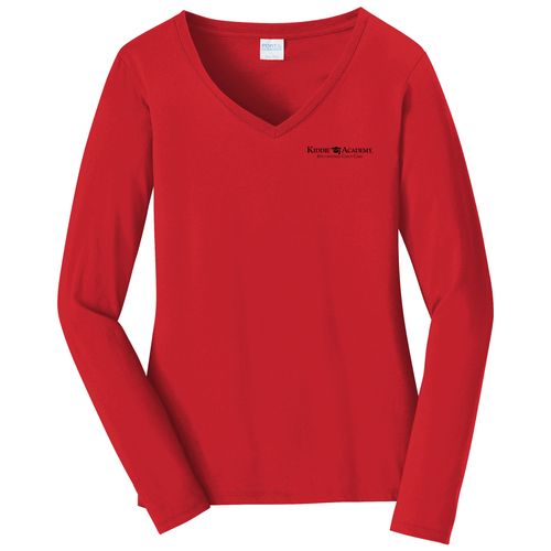 Port & Company Women's Long Sleeve Fan Favorite V-Neck Tee (KA-LPC450VLS) image thumbnail